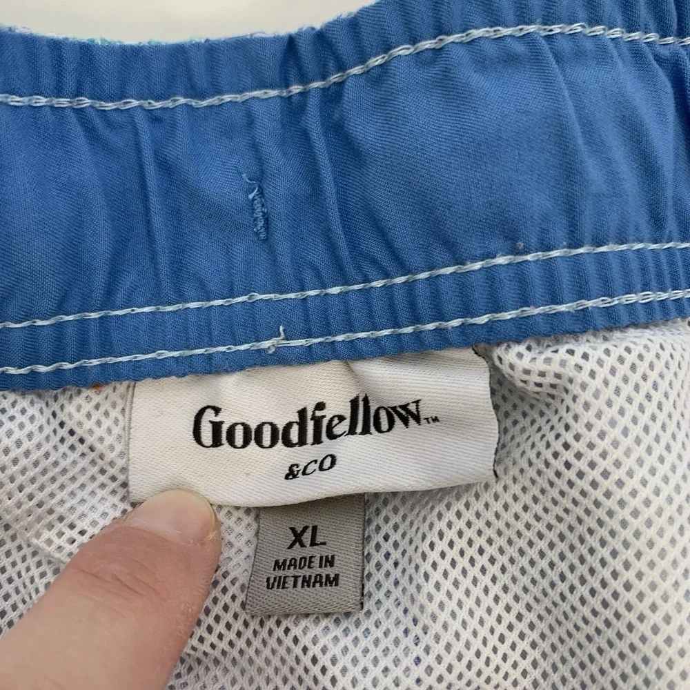 Goodfellow Mens Swim Trunks‎ XL Blue Boardshorts Summer Beachwear Classic